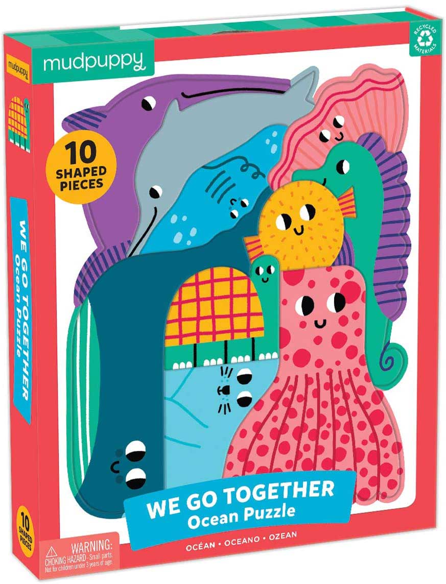 We Go Together Ocean 10 Shaped Piece Puzzle: Artwork by Ana Seixas ...