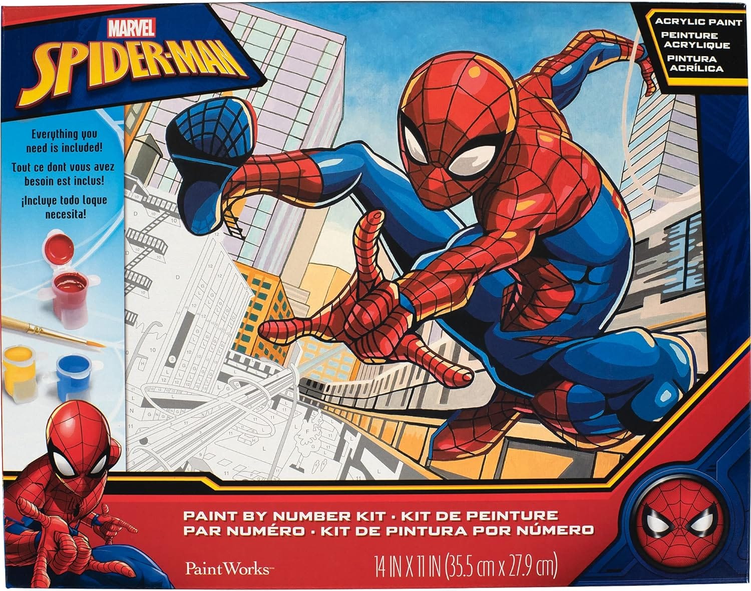 Spiderman PaintWorks Paint by Numbers Kit