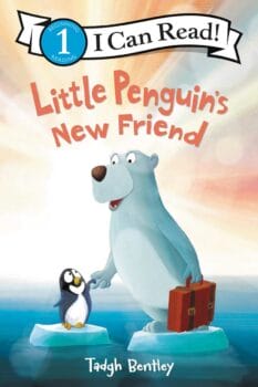 book cover for Little Penguin's New Friend by Tadgh Bentley