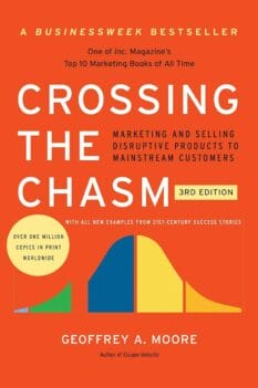 book cover for Crossing the Chasm by Geoffrey A. Moore