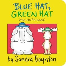 board book cover of Blue Hat, Green Hat by Sandra Boynton