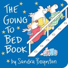 board book cover of The Going to Bed Book by Sandra Boynton