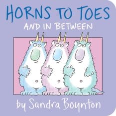 board book cover of Horns to Toes by Sandra Boynton