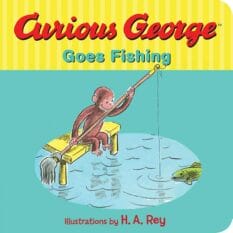board book cover for Curious George Goes Fishing