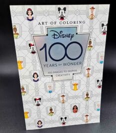 book cover for Disney 100 Years of Wonder coloring book