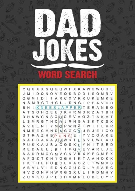 book cover for Dad Jokes Word Search