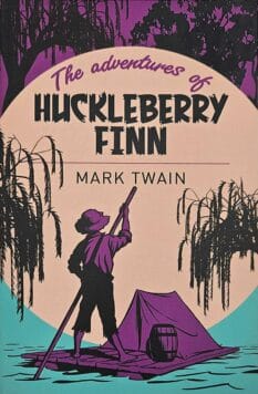 book cover for The Adventures of Huckleberry Finn by Mark Twain
