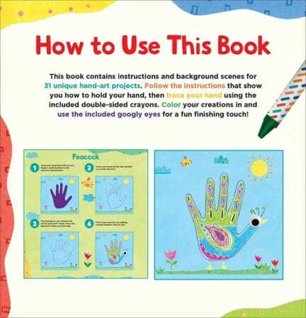 description of how to use the Little Hands Hand Art book