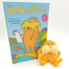 The Lorax Deluxe Doodle Book with Lorax plushie
