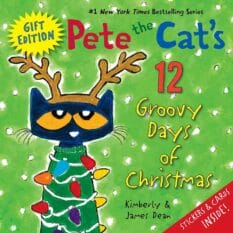 Book cover for Pete the Cat's 12 Groovy Days of Christmas